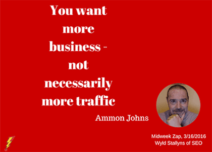 Need for more business conversions not necessarily more AdWords traffic