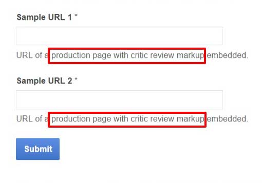 Knowledge Panel Google Critic Reviews and Review Snippets Application Form