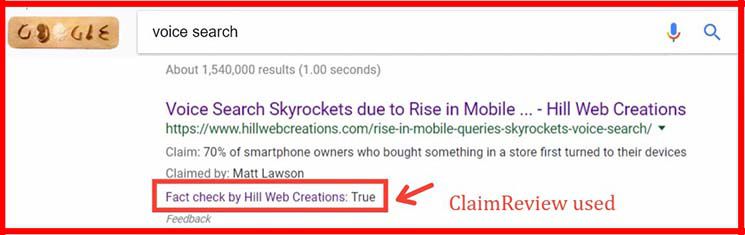 Fact check example from Hill Web Creations