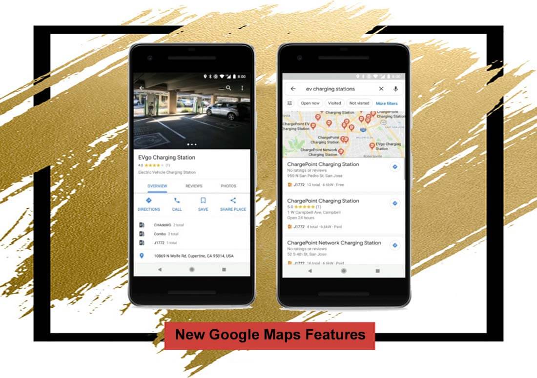 Google Maps added car charging locations