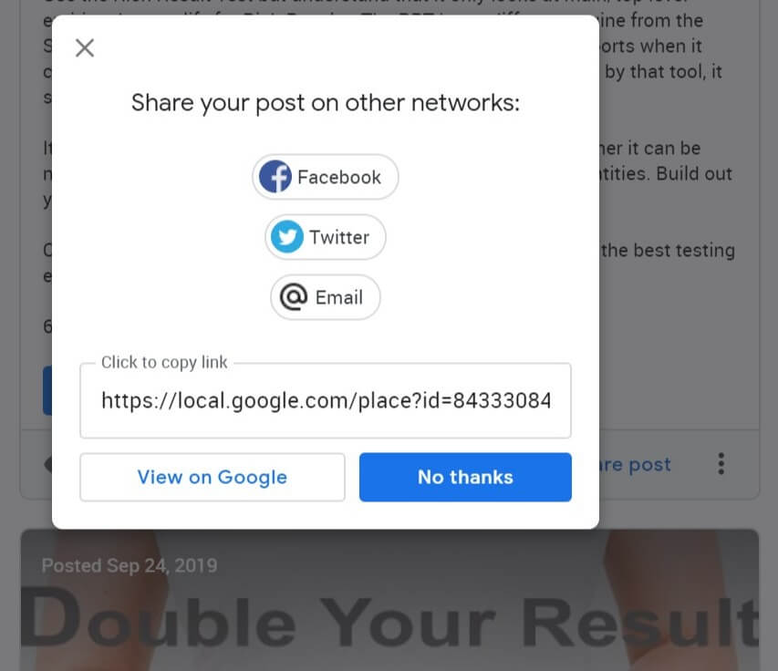 Readers have a one-click option to easily share your post