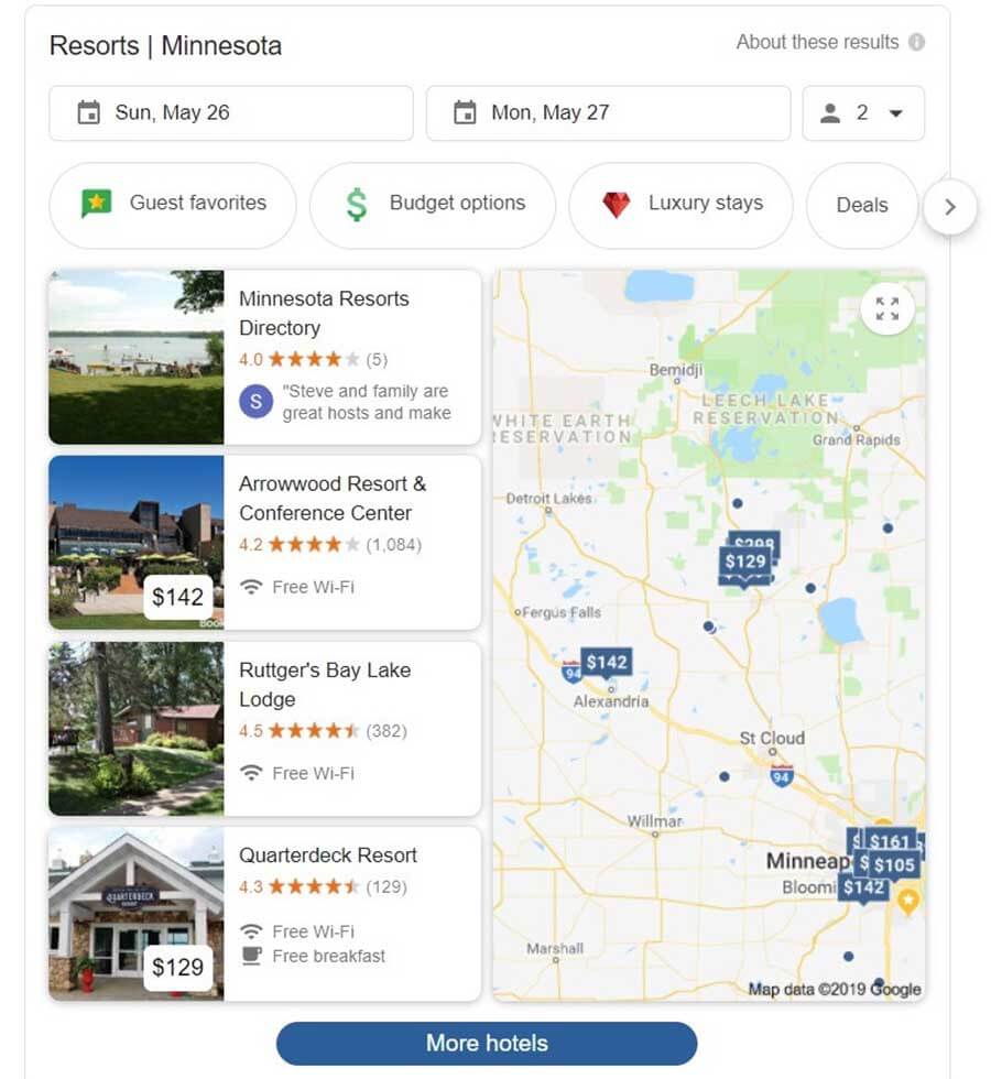 Google Local Maps Pack Carousel