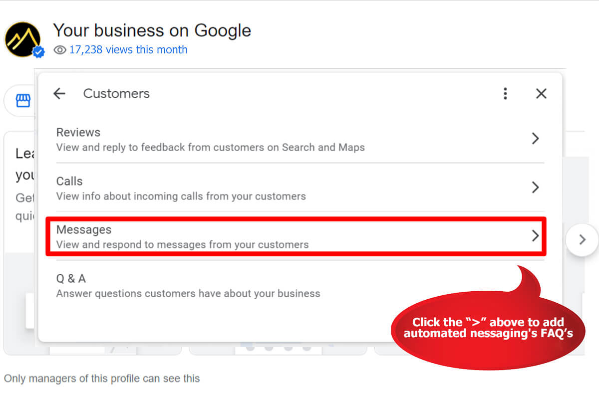 How to Set up Frequently Asked Questions (FAQ) in Google Business Profile's Automated Messaging Feature