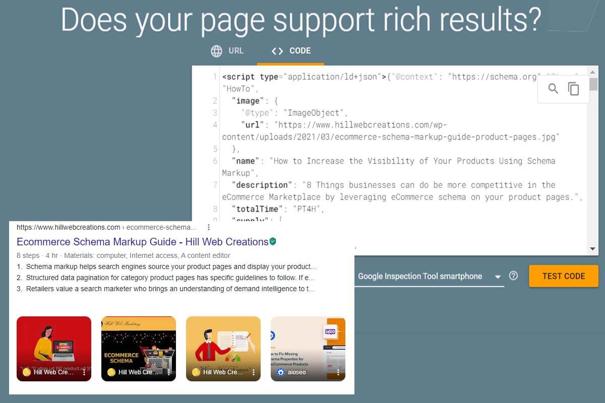 Step 3 Validate your markup with Google's Rich Results Test
