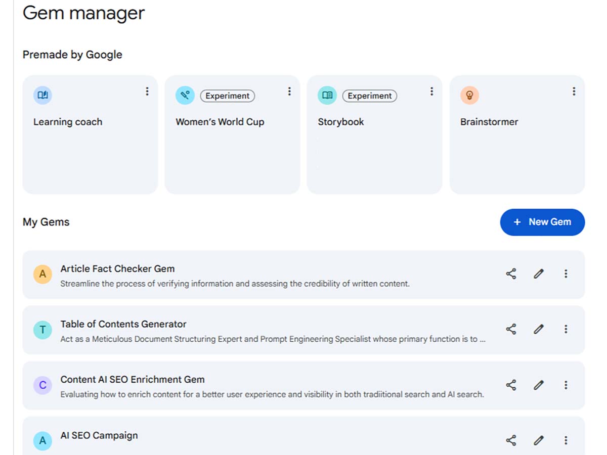 Example-of Gemini Gem Manager