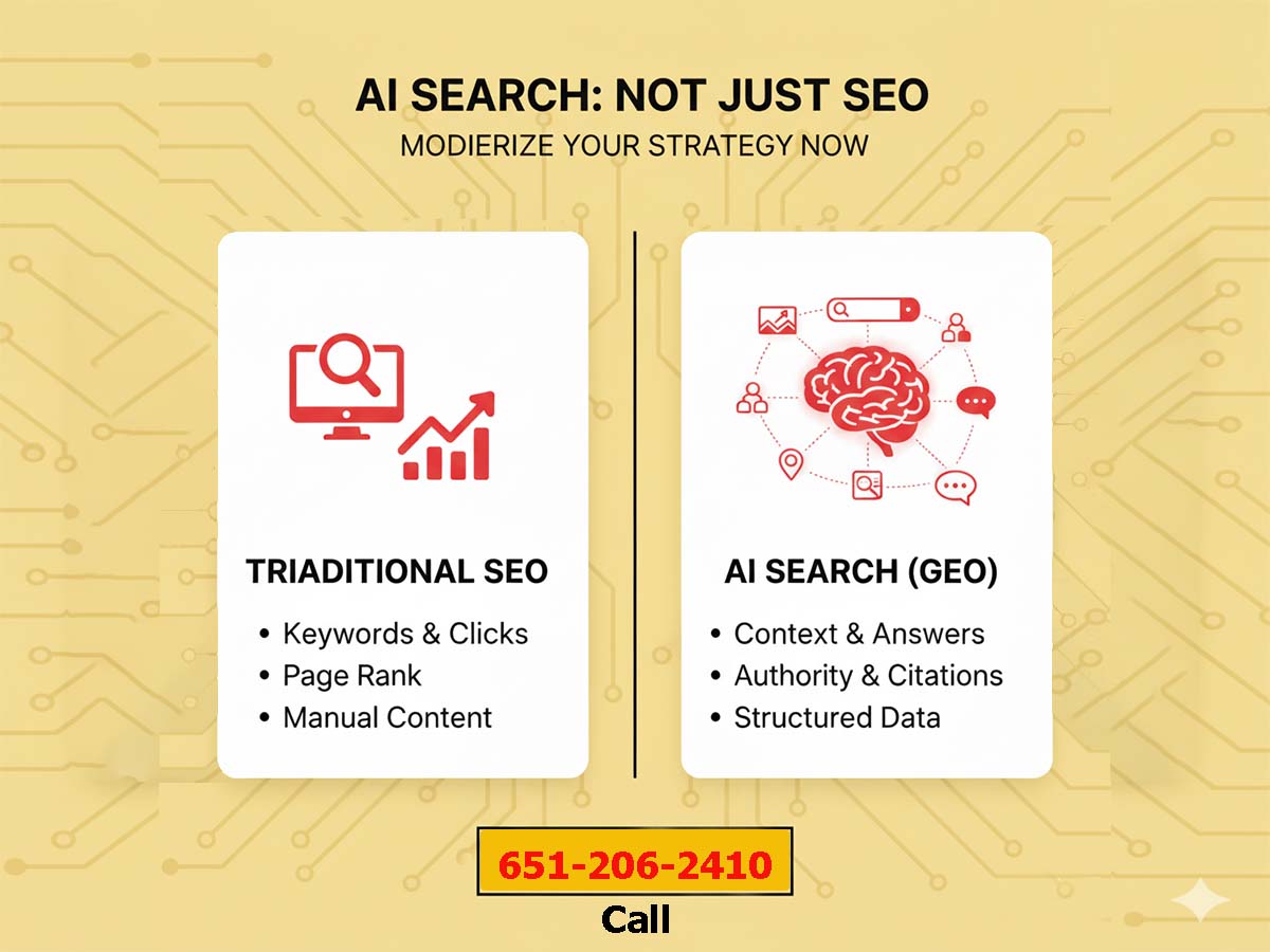 AI Search - Not Just SEO - Call 651-206-2410