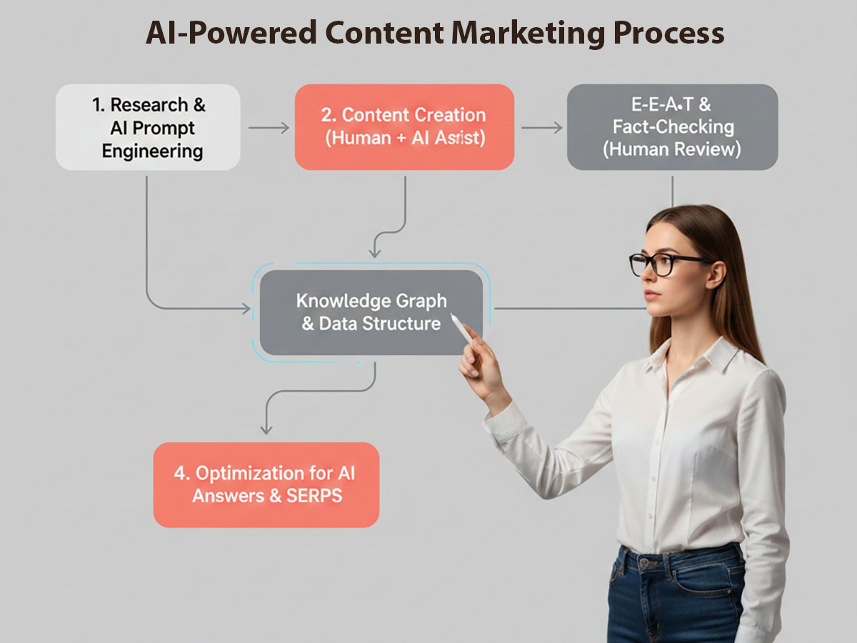 AI-powered content marketing process