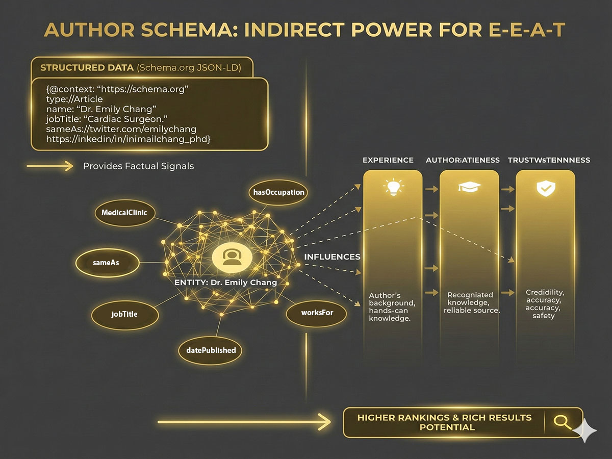 Healthcare writer job title schema example