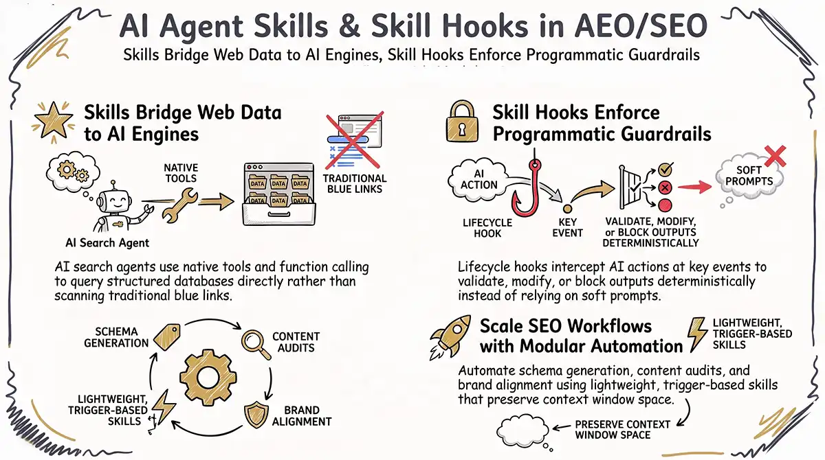 AI Agentic Skills and Skill Hooks in AEO and SEO
